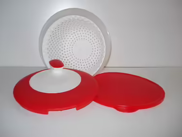 Сушарка для салату Tupperware 3,8 л червоно-біла, салат-карусель