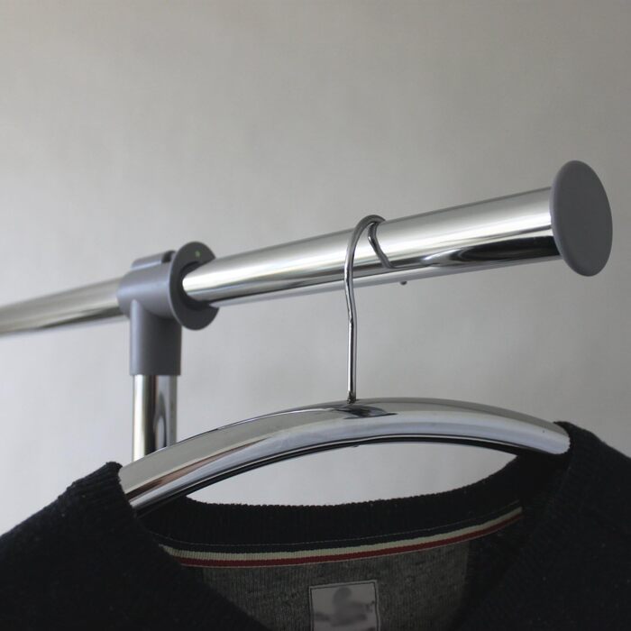 Double clothes rail with two garment rods, clothes rack on wheels