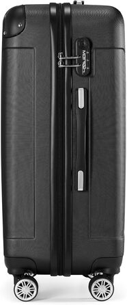 Чемодани Merish: 3-кільний набір валіз на коліщатках з жорстким корпусом у 9 кольорах (чорний, антрацитовий, L)