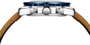 Годинник чоловічий LN LENQIN аналоговий кварцовий з датою, водостійкий 30M, модальний, повсякденний, коричневий, сріблястий, блакитний, без хронографа