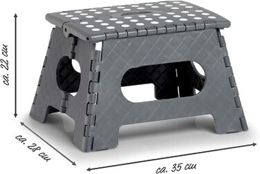 Складний стілець Zeller 13037 Premium: міцний, TÜV-сертифікований, до 150 кг, 35x28x22 см, антрацит