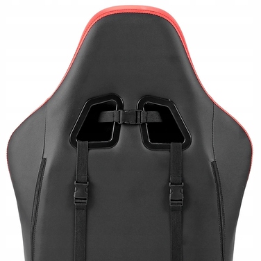 Ігрове крісло Velaco FURY-BL-RD, штучна шкіра, чорно-червоне