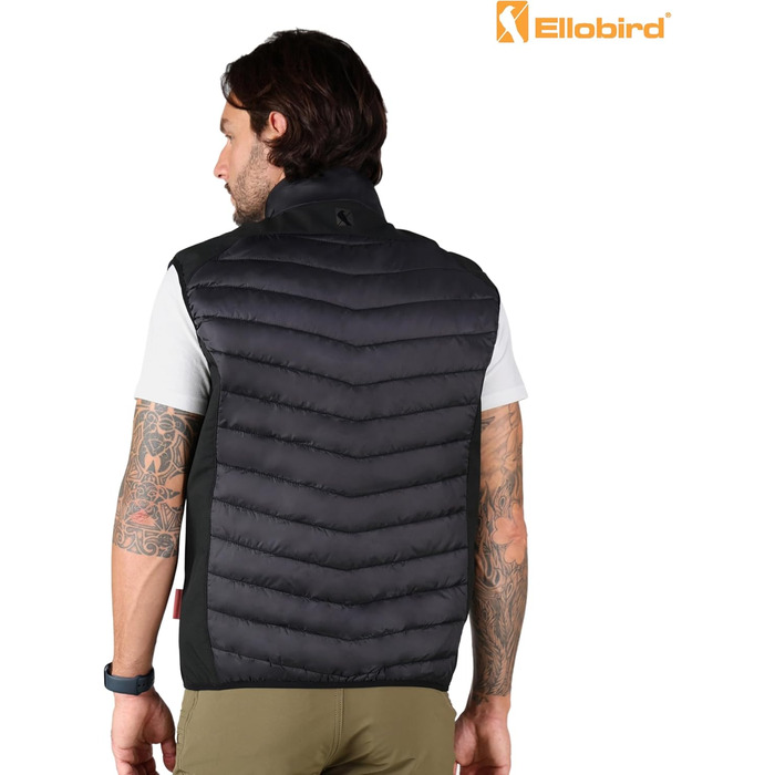 Легка баффер-застібка Ellobird для чоловіків: робота, походи, відпочинок, зима, бавовна, чорний колір, розмір M