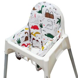 Подушка для дитячого стільчика IKEA Antilop, надувна, з чохлом, динозаври та автомобілі, MISSEIAR
