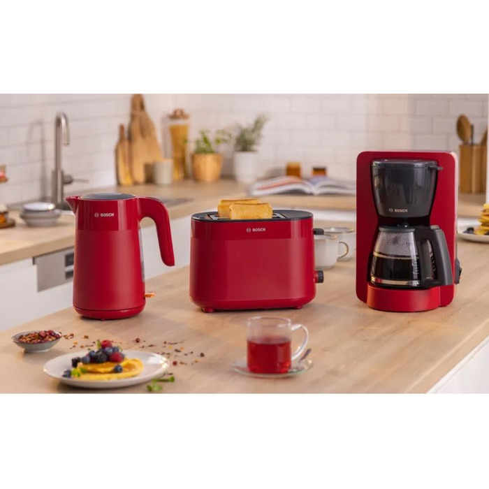 Електричний чайник Bosch MyMoment 1.7л TWK2M164, бездротовий, червоний