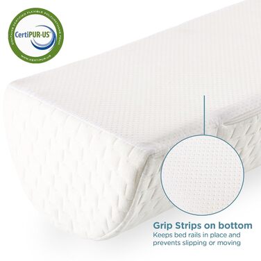 Захисний бортик для ліжка UBBCARE з м'якої піни Memory Foam, безпечний, для дітей, немовлят і літніх людей, з чохлом, що знімається і переться, портативний, довгий, для дитячого ліжка
