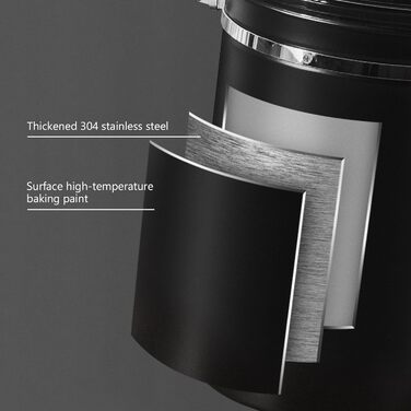 Кавовий контейнер ZONJIE 2.8л з нержавіючої сталі, вакуумний, з CO2-вентилем та датчиком дати, для 1 кг кавових зерен