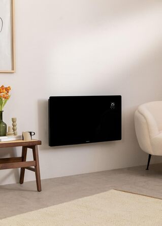 Електричний конвектор CREATE/WARM Crystal 2000W з WiFi, LED-touchscreen, 2 режими (2500W), чорний
