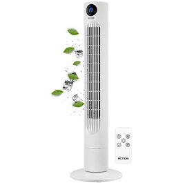 Вентилятор Tower Echo – тихий, з пультом, LED-дисплеєм та таймером 12 год