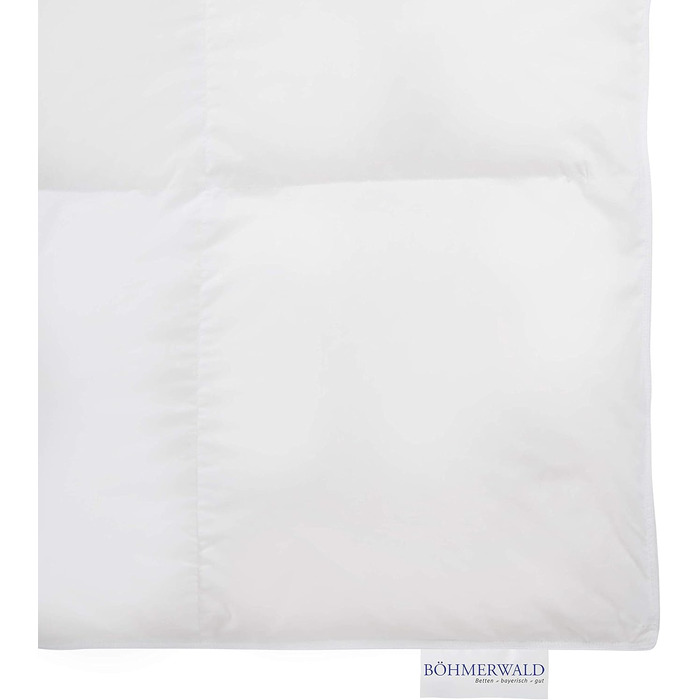 Böhmerwald Comfort Down Duvet, suitable for allergy sufferers, 90 percent down / 10 percent feathers, fill weight: 1,330 gr., warmth class: warm, size: 200x200 cm, OEKO-TEX STANDARD 100 Warmth class warm 200 x 200 cm