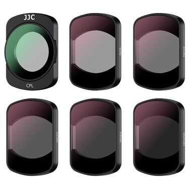 Набір магнітних фільтрів JJC 6в1 для DJI Osmo Pocket 3: ND8, ND16, ND32, ND64, ND256 та CPL (поляризаційний), світлофільтри для екшн-камери