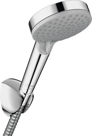 hansgrohe Vernis Blend - water-saving shower set, round shower head 9.7 l/min (EcoSmart) with 1.60m shower hose and shower head holder, hand shower with 2 spray patterns, Chrome