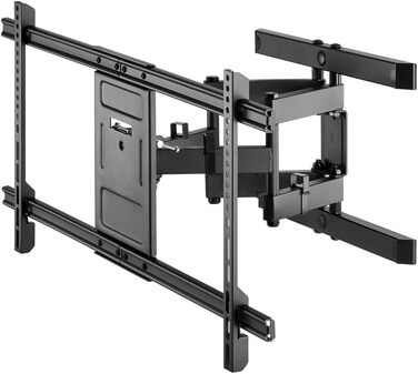 Кріплення для телевізора Goobay TV-Wandhalterung Pro FULLMOTION (XL) – для телевізорів 43-100 дюймів, поворотне, нахильне, максимальне навантаження 60 кг, VESA 800x400, висувний кронштейн, інтегроване кабельне управління, чорний