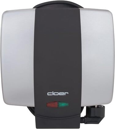 Вафельниця Cloer 1431 для вафель з корицею (9 шт.), антипригарне покриття, 930 Вт, індикатор, відсік для шнура, нержавіюча сталь