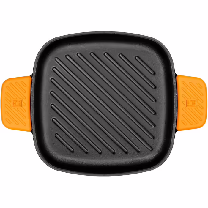 BRA Efficient Iron | Striped Square Grill, 24 cm, Black