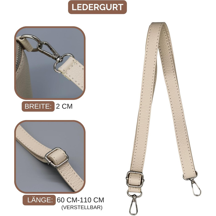 Жіноча сумка Brise Art Lucia з екошкіри, італійського виробництва. Сумка-бананка, кросбоді з регульованим ремінцем, 3 відділення. Чорний/Бежевий колір