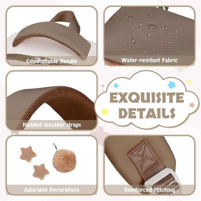 Набір шкільних рюкзаків для дівчаток Lässig: 3 шт. (рюкзак, пенал, ланчбокс) для 2-5 класів. Коричневий