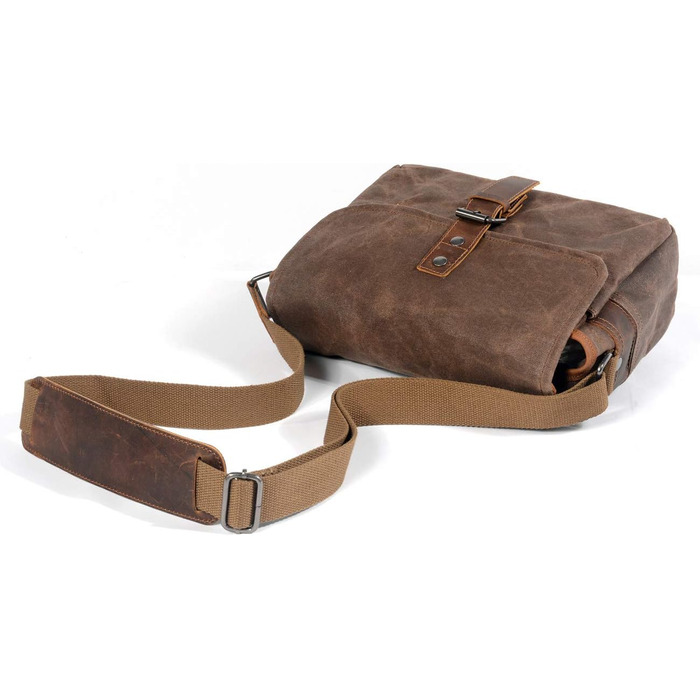 Чохол для DSLR камери, водонепроникний з вощеного парусини, вінтажний, сумка-месенджер з внутрішнім захисним шаром (Хакі)