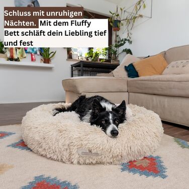 Кругле ліжко для собак та котів Pfoten&nasen® Wolke 7, темно-сірий, 65 см – м'яке, знімний чохол, для маленьких тварин