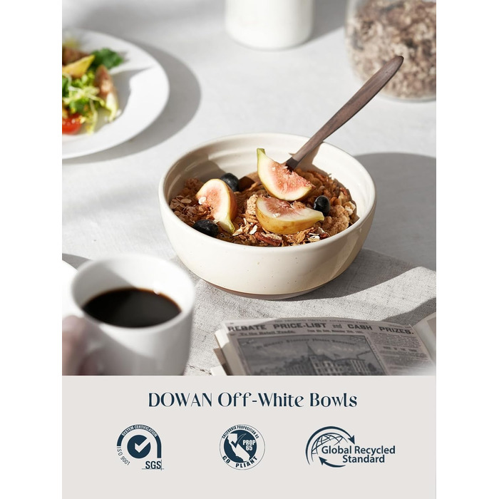 Набір мисок DOWAN для мюслі, супів та салатів (6 шт., 680 мл та 300 мл)