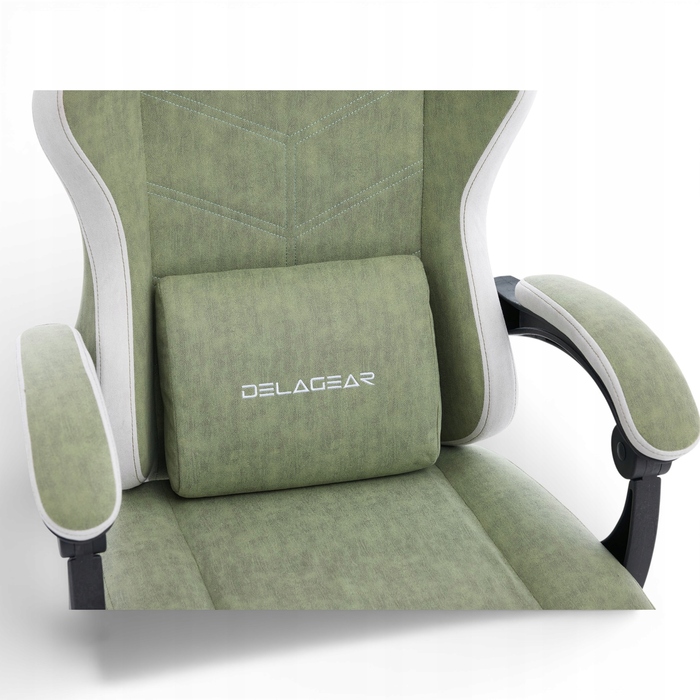 Ігрове крісло Delagear G 325, зелене, оббивка з тканини
