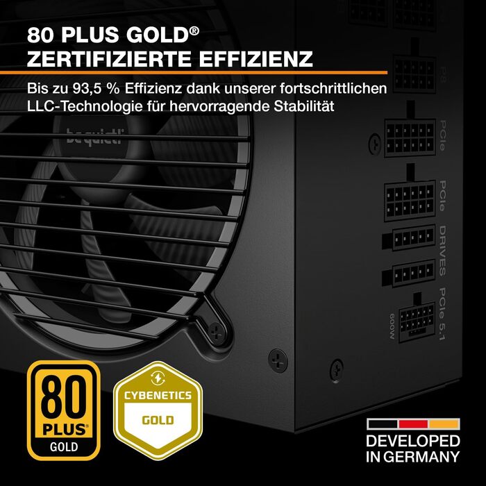 Блок живлення be quiet! Pure Power 13 M 1200W, ATX 3.1, 80+ Gold, повністю модульний