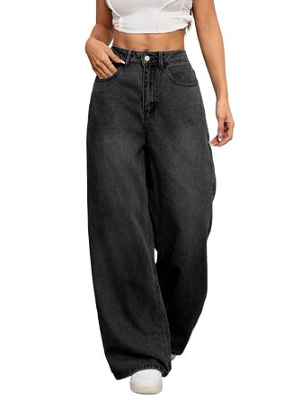 Джинси жіночі широкі Baggy Denim Y2K 90-ті Vintage Hip Hop чорні XL
