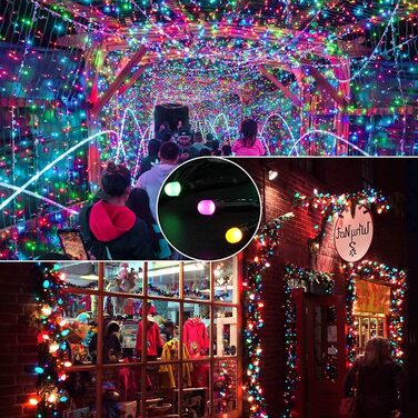 Кольорова гірлянда для декорування на 100 метрів, 1000 LED, вологостійка IP44, 8 режимів, для дому, саду, вечірки, ялинки, балкону, тераси
