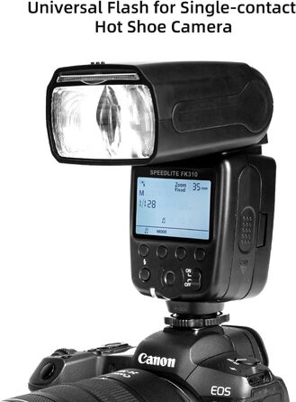 Фотоспалаху Blitz GN60 TTL для Canon DSLR, швидка синхронізація 1/20000s, бездротовий зв'язок 2.4G, швидке перезарядження 0.1-2.7s (FK310)