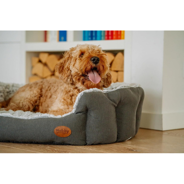 Ліжко для домашніх тварин Nobby Komfort Bett Oval Cacho, темно-сірий, 55 x 50 x 21 см