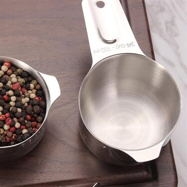 Measuring Spoon Set - Set of measuring cups and spoons – Premium measuring cups and spoons made of stainless steel for dry and liquid ingredients (Color : E)