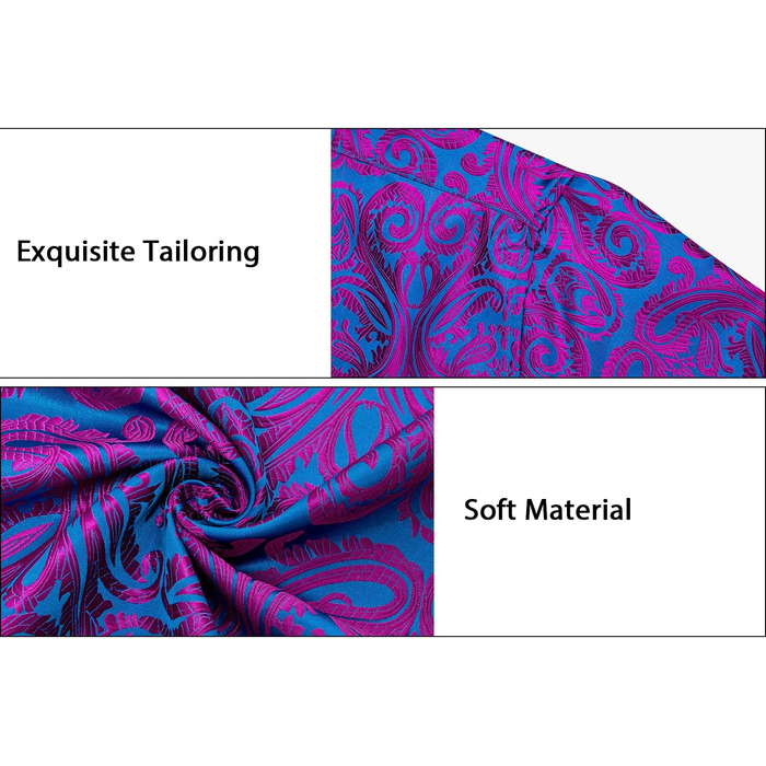 Чоловіча краватка DiBanGu з шовку, комплект з нагрудною хустиною та краватками, для весілля, формальний стиль, універсальний розмір (XXL, блакитний та рожевий)