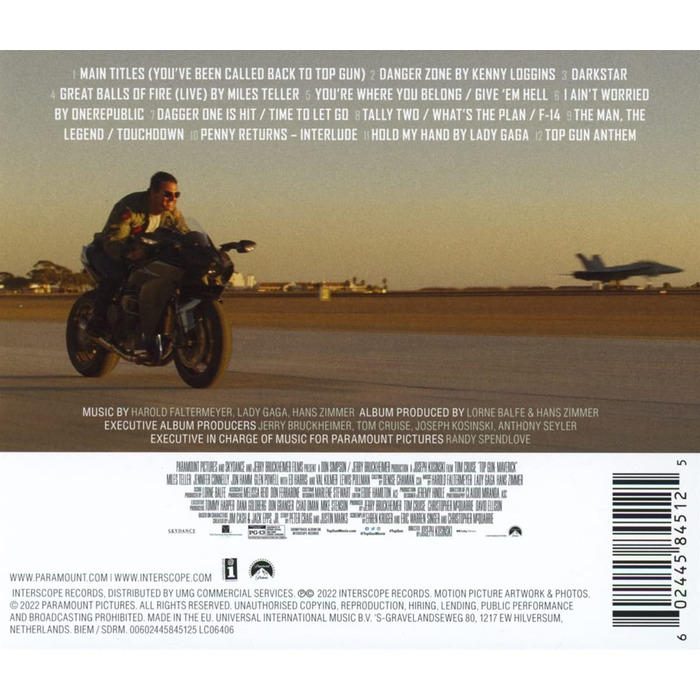 Top Gun: Maverick (Топ Ган: Меверік) – Вінілова платівка (LP) – Білий колір
