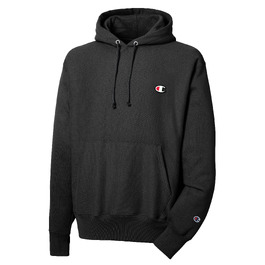 Чоловічий худі Champion Reverse Weave, комфортний флісовий світшот з капюшоном, чорний, розмір L