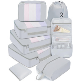 Органайзери для подорожей BAGAIL, набір 10 шт. різних розмірів, Matcha-Grün (зелений матча)