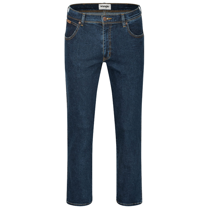 Джинси чоловічі Wrangler Texas Stretch Regular Fit, Authentic Straight, бавовна, чорний/синій/сірий, розміри W28-W44/L32