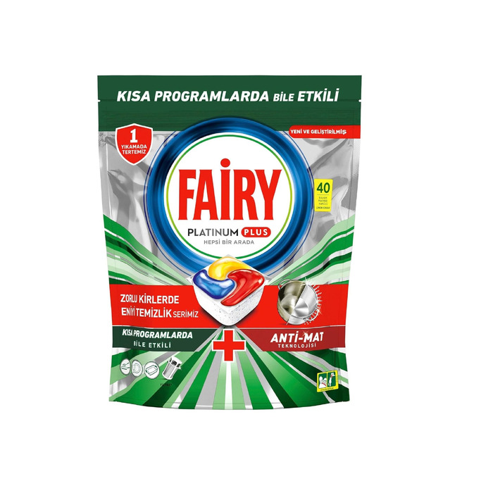 Таблетки для посудомийної машини Fairy Platinum+ Complete, без запаху, 40 шт