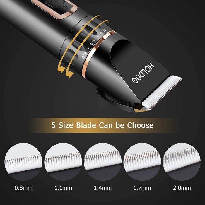 Професійна електрична машинка для стрижки собак та котів, 3 швидкості, бездротова, тиха, потужна, чорна