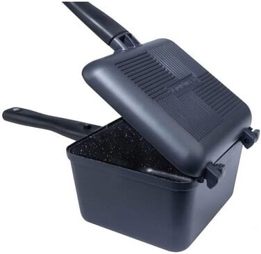 Сковорода та каструля RidgeMonkey Connect Deep Pan & Griddle Granite Edition для приготування їжі біля води