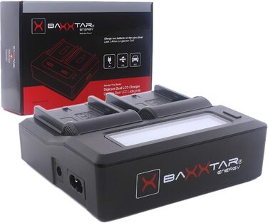 Зарядний пристрій Baxxtar PRO NP-F з LCD-дисплеєм (подвійне заряджання) для акумуляторів NP-F550, NP-F570, NP-F750, NP-F970, NP-FM500H