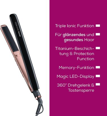 Випрямляч для волосся Beurer HS 60 з іонізацією та керамічним покриттям