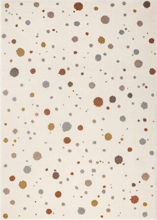 Дитячий килим Beat Kids сучасної колекції, м'який ворс, бежевий з крапками, 120x170 см