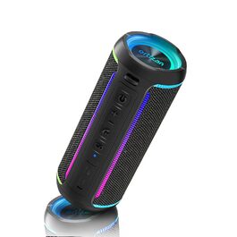 Ortizan Bluetooth колонка з LED підсвіткою, 40 Вт, IPX7 водонепроникна, 30 год роботи, чорна