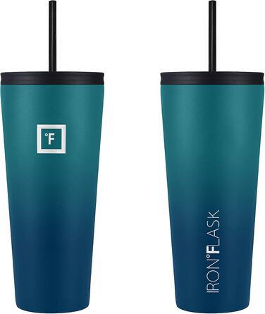 IRON °FLASK Classic Tumbler 2.0 - 32oz Stainless Steel Water Bottle with 2 Lids (Straw Flip), Vacuum Insulated, Double-Walled Travel Mug