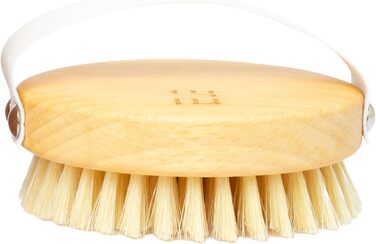 RUHI Body Brush Round - 100% Natural Bristles - Made in Germany / FSC-Certified Beechwood / Plastic-Free / For Dry Brushing Massage (dry brush) / Lymphatic Drainage Against Cellulite