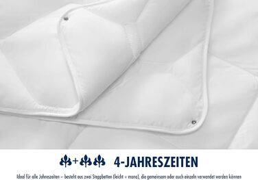 Irisette Edition Steppbett, 4-Seasons Duvet, 135 x 200 cm, white, Öko-Tex certified, Made in Germany
