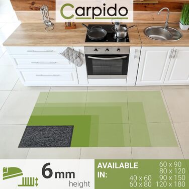 Килимок для дому Carpido 40x60 см - швидковисихаючий, антиковзаючий, сірий