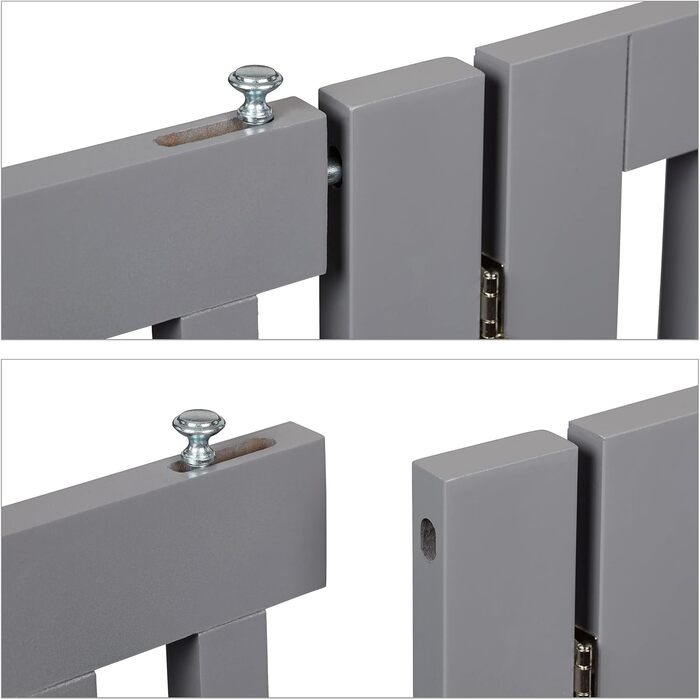 Захисне ворота для собак Relaxdays: сіре, самостійне, з дверцятами, 70x207 см, складне, на ніжках