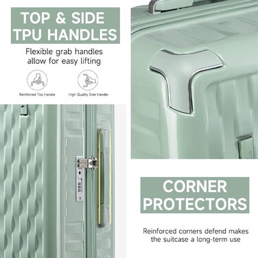 Набір валіз Sea Choice: 3 валізи (55/65/75 см) + косметичка, білий, з TSA-замком, PC+ABS, для ручної поклажі