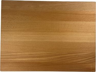 EFO Solid Cutting Board - Solid Chopping Block - Robust Cutting Block - Meat Cutting Board - Bread Board - Large Wooden Kitchen Board - XXL Chopping Block - Made of Beechwood (40x30x4cm)